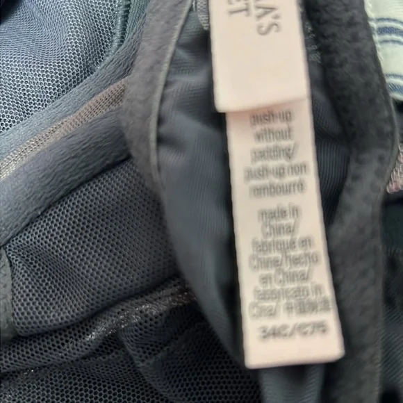 VICTORIA SECRET DREAM ANGEL SILVER LEATHER BRA SIZE 34C - Picture 5 of 6